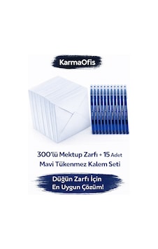 300 Lü Düğün Zarfı Seti + 15 Adet Mavi Tükenmez Kalem Toplu Düğün Zarfı Paketi 300 Lü Düğün Zarfı Seti + 15 Adet Mavi Tükenmez Kalem Toplu Düğün Zarfı Paketi
