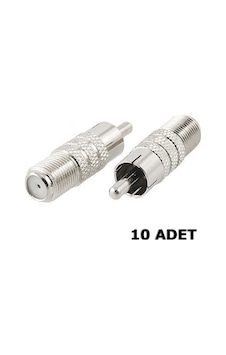 F Konnektör Dişi Rca Erkek Konnektör - 10 Adet F Konnektör Dişi Rca Erkek Konnektör - 10 Adet