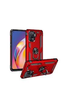 Oppo Reno 5 Lite Kılıf Tank Zırh Yüzüklü Mıknatıslı Standlı Kapak Vega Oppo Reno 5 Lite Kılıf Tank Zırh Yüzüklü Mıknatıslı Standlı Kapak Vega