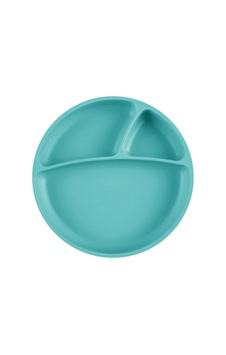 Porsiyon Vakum Tabanlı Silikon Tabak Aqua Green Aqua Yeşil Porsiyon Vakum Tabanlı Silikon Tabak Aqua Green Aqua Yeşil