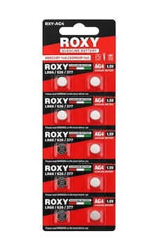 Roxy Ag4 Lr66 626 377 1.5v Alkalin Düğme Saat Pili 10 Lu Blister Paket Roxy Ag4 Lr66 626 377 1.5v Alkalin Düğme Saat Pili 10 Lu Blister Paket