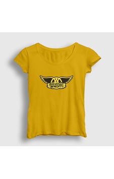 Presmono Kadın Yellow Aerosmith T-shirt Sarı Presmono Kadın Yellow Aerosmith T-shirt Sarı