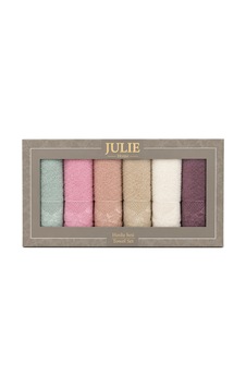 Julie Home 6'lı Havlu Seti Kutulu 30x50 Mira Julie Home 6'lı Havlu Seti Kutulu 30x50 Mira