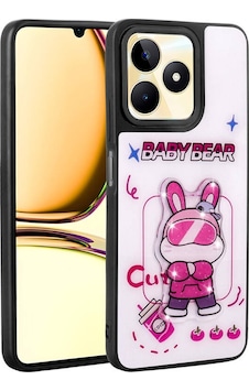 Realme C53 4g Case Shining Embossed Iconic Figured Amas Silicone Cover Realme C53 4g Case Shining Embossed Iconic Figured Amas Silicone Cover