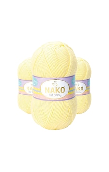 Nako 3 Adet Elite Baby El Örgü Ipi Tüylenmeyen Bebek Yünü Limonata 3664 769433373751 Nako 3 Adet Elite Baby El Örgü Ipi Tüylenmeyen Bebek Yünü Limonata 3664 769433373751