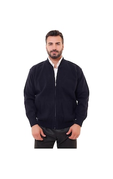 Bawcompany Erkek Lacivert Astarlı Çelik Örgü Hırka