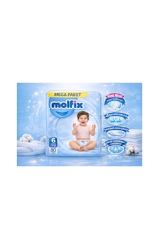 Molfix Mega Paket 6 Numara Extra Large 80 Adet Bebek Bezi 15+ Kg Molfix Mega Paket 6 Numara Extra Large 80 Adet Bebek Bezi 15+ Kg