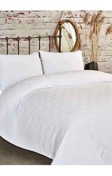 Komfort Home Tek Kişilik Dama Desen %100 Pamuk Pike / Beyaz