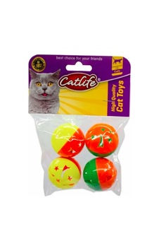 Catlife 202364 Zilli Top Kedi Oyuncağı 4'lü Çok Renkli Catlife 202364 Zilli Top Kedi Oyuncağı 4'lü Çok Renkli
