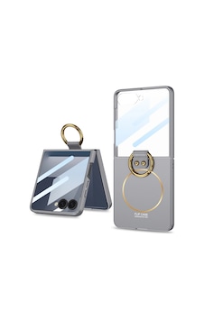 Galaxy Uyumlu Z Flip 7 Kılıf M-safe Şarj Özellikli Zore Kıpta Yüzüklü Flip Sert Kapak Çok Renkli
