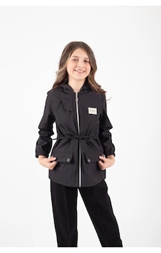 Mnk Baby & Kids Kız Çocuk Mevsimlik Su İtici Çıtçıt Kapamalı Cepli Yağmurluk M00752 Siyah Mnk Baby & Kids Kız Çocuk Mevsimlik Su İtici Çıtçıt Kapamalı Cepli Yağmurluk M00752 Siyah