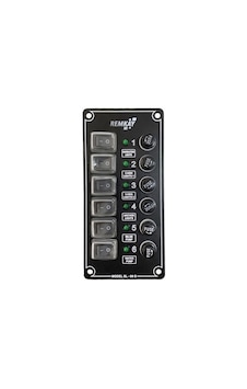 Tekne Karavan 6lı Sigorta Paneli Cam Sigortalı - Marin Tip Siyah Tekne Karavan 6lı Sigorta Paneli Cam Sigortalı - Marin Tip Siyah
