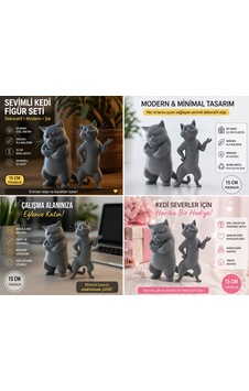 Sevimli Kedi Figür Seti 15 Cm 3d Baskı Dekoratif Obje Çok Renkli Sevimli Kedi Figür Seti 15 Cm 3d Baskı Dekoratif Obje Çok Renkli