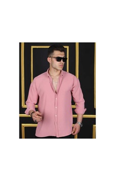 Mcz Giyim Pembe Renk Aerobin Kumaş Oversize Erkek Gömlek Mcz Giyim Pembe Renk Aerobin Kumaş Oversize Erkek Gömlek