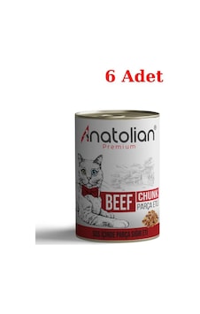 Anatolian Premium Beef Biftekli Parça Etli Yetişkin Kedi Konservesi 6 x 400 G Anatolian Premium Beef Biftekli Parça Etli Yetişkin Kedi Konservesi 6 x 400 G