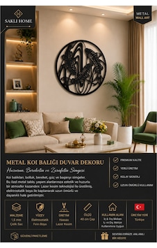 Japon Balığı Metal Duvar Tablosu 40 Cm Koi Balığı Lazer Kesim Metal Duvar Dekoru 1.5 Mm Çelik Sac Elektrostatik Boyalı İç Ve Dış Mekân Siyah Japon Balığı Metal Duvar Tablosu 40 Cm Koi Balığı Lazer Kesim Metal Duvar Dekoru 1.5 Mm Çelik Sac Elektrostatik Boyalı İç Ve Dış Mekân Siyah