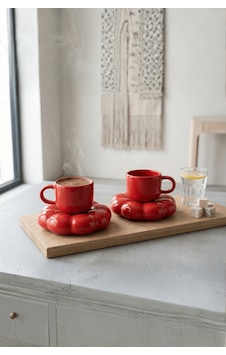 2 Adet 95 Ml Papatya Şekilli Seramik Kırmızı Türk Kahvesi Fincan Takımı Mıt1351 2 Adet 95 Ml Papatya Şekilli Seramik Kırmızı Türk Kahvesi Fincan Takımı Mıt1351