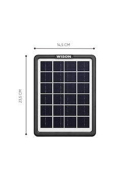 Solar Panelli Şarj Cihazı - 5 Usb Başlıklı - Wison - 3.5 Watt Ws-6010 Çok Renkli