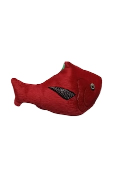 Peluş Balık Figürlü Kedi Oyuncağı Kırmızı Peluş Balık Figürlü Kedi Oyuncağı Kırmızı