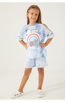 Snoopy Rainbow Mavi Kız Çocuk Şort Takım Mavi Snoopy Rainbow Mavi Kız Çocuk Şort Takım Mavi