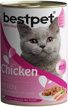 Bestpet Tavuklu Yavru Kedi Konservesi 400gr X 6 Lı Paket Bestpet Tavuklu Yavru Kedi Konservesi 400gr X 6 Lı Paket