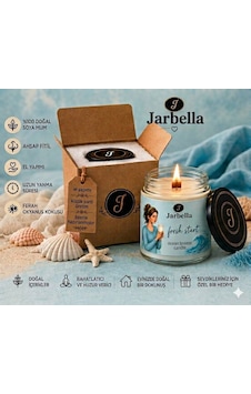 Jarbella, %100 Doğal Soya Mum, 220gr, El Yapımı, Ahşap Fitil, Okyanus Kokulu, Ev Ve Hediye İçin İdeal 001 - Beyaz Jarbella, %100 Doğal Soya Mum, 220gr, El Yapımı, Ahşap Fitil, Okyanus Kokulu, Ev Ve Hediye İçin İdeal 001 - Beyaz
