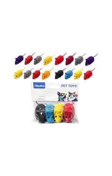 Kedi Oyuncağı Sesli Fare Basınca Ses Çıkaran Plastik & Kumaş Oyuncak Kediler İçin Avcılık Ve Zeka Oyunu Karışık Renk 4 Lü Set 1 Paket Açık Bej