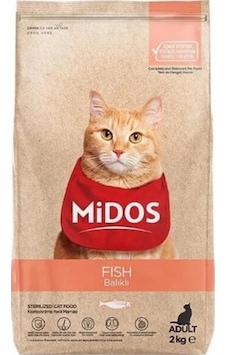 Midos Balıklı Ve Pirinçli Kısırlaştırılmış Kedi Maması 2 Kg Midos Balıklı Ve Pirinçli Kısırlaştırılmış Kedi Maması 2 Kg