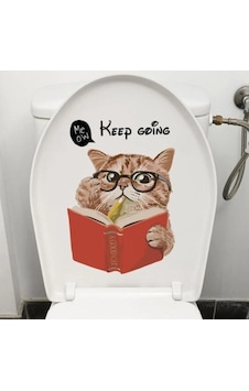 Mey İthalat Decohandy Klozet Etiketi Keep Going Kedi Çok Renkli Mey İthalat Decohandy Klozet Etiketi Keep Going Kedi Çok Renkli