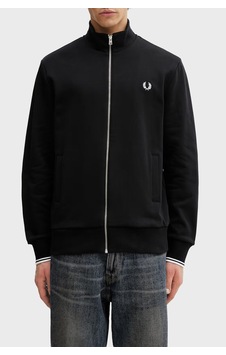 Fred Perry % 100 Pamuk Regular Fit Fermuarlı Sweat Erkek Sweat J3340 102 Siyah