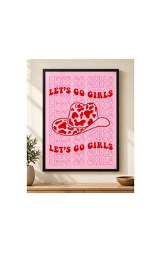 Let S Go Girls Pembe Kovboy Şapkası Posteri Retro Cowgirl Dekoratif Duvar Posteri 21x30 Cm Çerçevesiz Let S Go Girls Pembe Kovboy Şapkası Posteri Retro Cowgirl Dekoratif Duvar Posteri 21x30 Cm Çerçevesiz