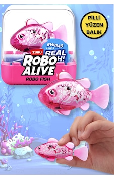 1.8 Metre Derine Dalan Suda Renk Değiştiren Yüzen Pilli Robo Alive Balık - 6.8 Cm - 1 Adet - Pembe 1.8 Metre Derine Dalan Suda Renk Değiştiren Yüzen Pilli Robo Alive Balık - 6.8 Cm - 1 Adet - Pembe