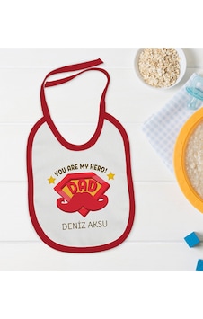 BK Kids Kişiye Özel You Are My Hero Tasarımlı Kırmızı Bebek Mama Kırmızı BK Kids Kişiye Özel You Are My Hero Tasarımlı Kırmızı Bebek Mama Kırmızı