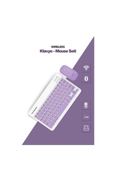 Sprange Sr-k2 Kablosuz Klavye & Mouse Mor