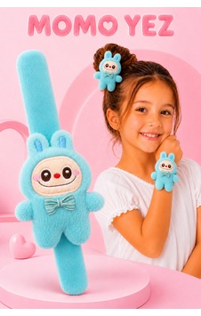 Peluş Bileklik Oyuncak Bileğe Vurunca Sarılan Slap Bileklik, Çok Amaçlı Saç Tokası Mavi Peluş Bileklik Oyuncak Bileğe Vurunca Sarılan Slap Bileklik, Çok Amaçlı Saç Tokası Mavi