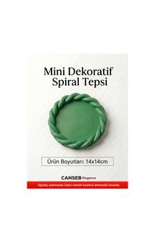 14x14cm - Premium - Çimen Yeşili - Dekoratif Sarmal Tepsi - El Boyaması İşçilik 14x14cm Ebat 14x14cm - Premium - Çimen Yeşili - Dekoratif Sarmal Tepsi - El Boyaması İşçilik 14x14cm Ebat