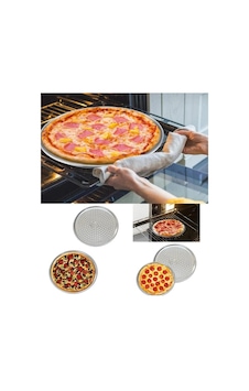 Paslanmaz Çelik Pizza Tepsisi,delikli Lahmacun Ve Pizza Tavası,fırın Tepisisi 36 Cm Büyük Boy Çok Renkli Paslanmaz Çelik Pizza Tepsisi,delikli Lahmacun Ve Pizza Tavası,fırın Tepisisi 36 Cm Büyük Boy Çok Renkli