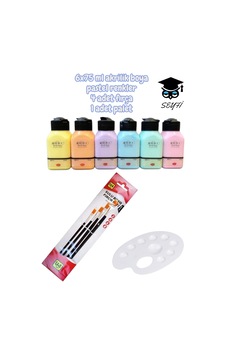 Artdeco 6x75 Ml Akrilik Boya Pastel Renkler 4 Adet Fırça 2-4-6-8 Numaralar 1 Adet Palet 0000 Naturel Artdeco 6x75 Ml Akrilik Boya Pastel Renkler 4 Adet Fırça 2-4-6-8 Numaralar 1 Adet Palet 0000 Naturel