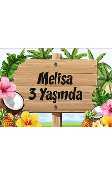 Hawaii Tabela Doğum Günü Afişi 70x100 Cm Diğer