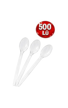 Plastik Kasık Lüks Şeffaf 500lü