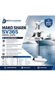 Mako Shark Sanvu 365 Sanal Çapa Motoru 24v/36v 90-120 Lbs Fırçasız Mako Shark Sanvu 365 Sanal Çapa Motoru 24v/36v 90-120 Lbs Fırçasız