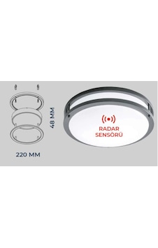 24w Radar Sensörlü Tavan Aramatürü
