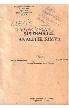 Sistematik Analitik Kimya - Emin Ulusoy Sistematik Analitik Kimya - Emin Ulusoy