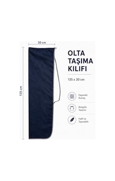 Olta Taşıma Kılıfı 135x30 Cm Büzgülü Dayanıklı Kumaş Balıkçılık Malzeme Çantası