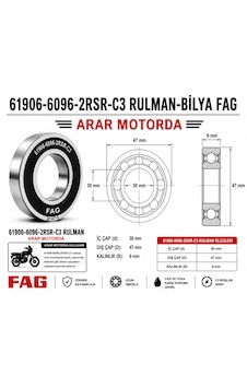 61906-6096-2rsr-c3 Rulman-bilya Fag 30 47 9 61906-6096-2rsr-c3 Rulman-bilya Fag 30 47 9