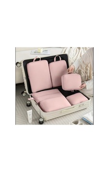 Travel Blush 6 Parça Bavul İçi Düzenleyici Organizer Çanta Seti Pembe Pembe