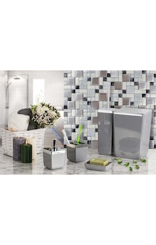Primanova Toskana Gri 5 Li Banyo Seti Akrilik Gri Primanova Toskana Gri 5 Li Banyo Seti Akrilik Gri