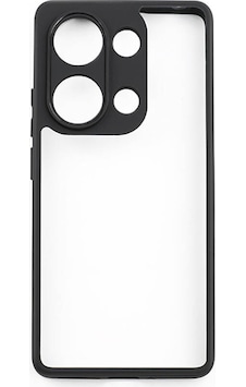 Xiaomi Redmi Note 13 Pro 4g Kılıf Kamera Korumalı Şeffaf Arka Yüzey Zore New Roll Kapak Siyah