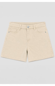 Blue White Kadın Yüksek Bel Bermuda Jean Şort Ekru Blue White Kadın Yüksek Bel Bermuda Jean Şort Ekru