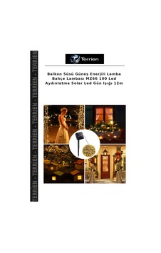 Balkon Süsü Güneş Enerjili Lamba Bahçe Lambası Mz66 100 Led Aydınlatma Solar Led Gün Işığı 12m Diğer Balkon Süsü Güneş Enerjili Lamba Bahçe Lambası Mz66 100 Led Aydınlatma Solar Led Gün Işığı 12m Diğer